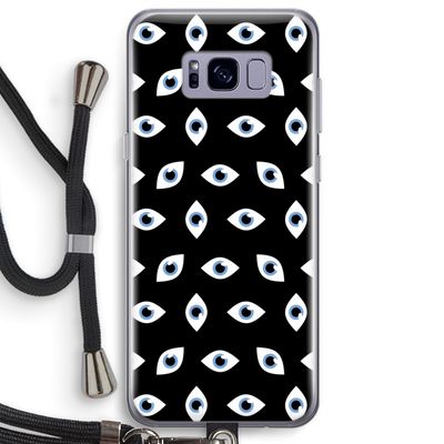 Eyes pattern: Samsung Galaxy S8 Plus Transparant Hoesje met koord