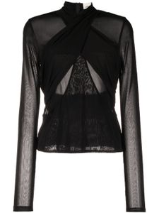 ISABEL MARANT haut Resly en maille fine - Noir