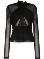 ISABEL MARANT haut Resly en maille fine - Noir