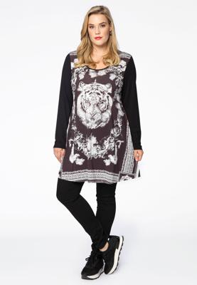 Yoek Tuniek tijger wide bottom | Zwart | Maat 54/56