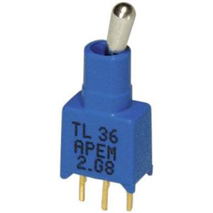 APEM TL36P005000 TL36P005000 Tuimelschakelaar 20 V DC/AC 0.02 A 1x aan/aan Continu 1 stuk(s)