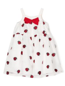 Hucklebones London robe imprimée à détail de nœud - Blanc