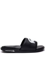 Lacoste Croco Dualiste logo strap slides - Noir