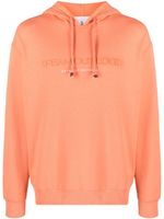 Brunello Cucinelli hoodie à slogan brodé - Orange