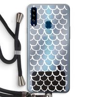 Dakpannetjes: Samsung Galaxy A20s Transparant Hoesje met koord