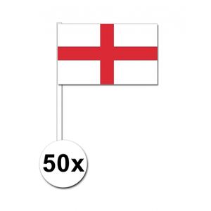 Zwaaivlaggetjes Engeland 50 stuks   -