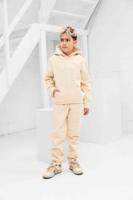 Cou7ure Essentials Basic Curve Trainingspak Kids Beige - Maat 164 - Kleur: Beige | Soccerfanshop