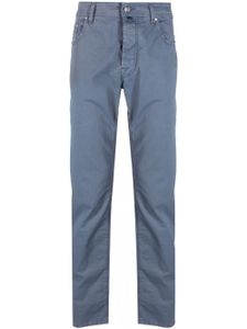 Jacob Cohën pantalon slim à patch logo - Bleu