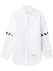 Thom Browne chemise en coton à détails rayés - Blanc