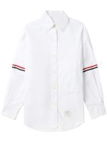 Thom Browne chemise en coton à détails rayés - Blanc - thumbnail