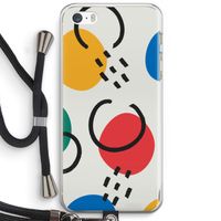 Illustratieve pop 3: iPhone 5 / 5S / SE Transparant Hoesje met koord