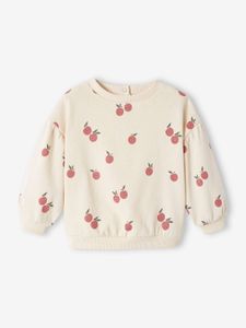 Babysweater met print ecru