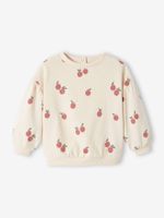 Babysweater met print ecru