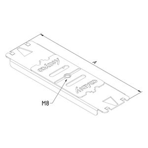 Inliggende goot ophangbeugel 200mm gat 8mm voor kabelgoot 200mm