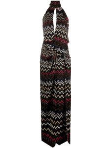 Missoni robe longue à motif zigzag - Noir