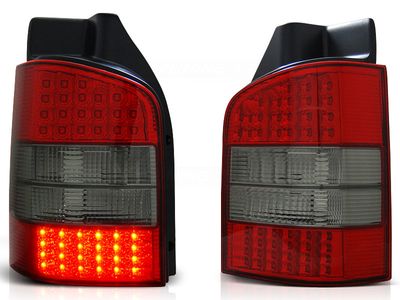 Tuning-Tec Achterlichten voor VW T5 04 03-09 ROOD SMOKE LED Tuning-Tec Achterlichten voor VW T5 04 03-09 ROOD SMOKE LED