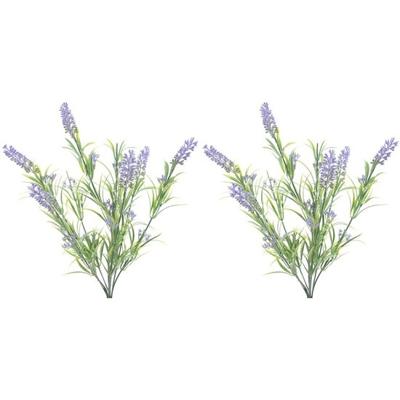 Lavendel kunstplant bundeltje - 2x - bosje - paars - 44 cm