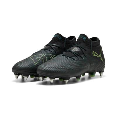 PUMA Future 8 Ultimate IJzeren-Nop Voetbalschoenen (SG) Zwart Donkergroen Lichtgroen