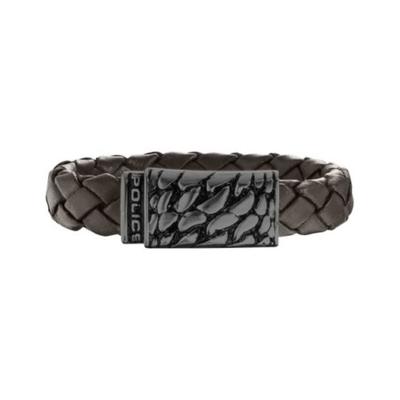 Police S14AHW04B Leer 19 cm Heren armband