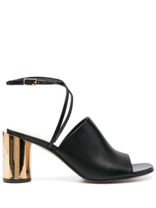 Lanvin sandales à talon métallisé 75 mm - Noir