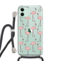 Anything Flamingoes: iPhone 11 Transparant Hoesje met koord