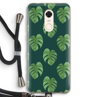 Monstera leaves: Xiaomi Redmi 5 Transparant Hoesje met koord