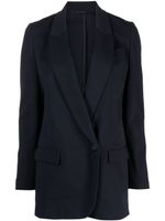 Brunello Cucinelli veste à simple boutonnage - Bleu