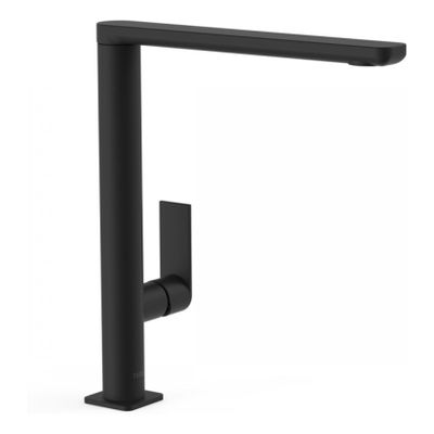 Keukenkraan Tres Loft | Opbouw | 360° Draaibaar | Mengkraan | 1-hendel | Rond | Zwart mat