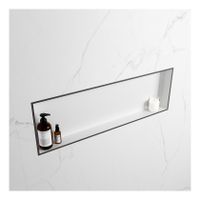 Wandnis Solid Surface Easy | In- en opbouw | 30x90x8 cm | 1 vak | DarkGrey/Talc