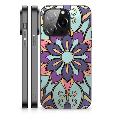 iPhone 14 Pro Bloemen Hoesje Purple Flower