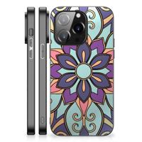 iPhone 14 Pro Bloemen Hoesje Purple Flower