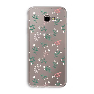 Small white flowers: Samsung Galaxy J4 Plus Transparant Hoesje