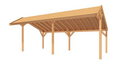 YARD Outdoor Kapschuur EASYLINE - 700x300 cm Douglashout - Bouwpakket- Kapschuurdak- - YARD Outdoor