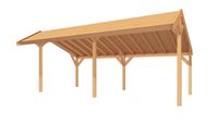 YARD Outdoor Kapschuur EASYLINE - 700x300 cm Douglashout - Bouwpakket- Kapschuurdak- - YARD Outdoor