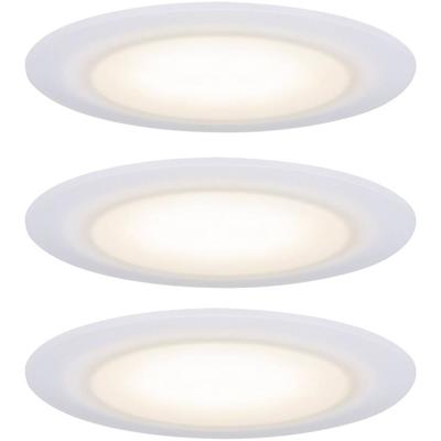 Paulmann LED-inbouwlamp voor badkamer Set van 3 stuks 19.5 W Satijn, Wit