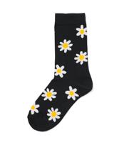 HEMA Sokken met katoen madeliefjes zwart (zwart) HEMA Sokken met katoen madeliefjes zwart (zwart)