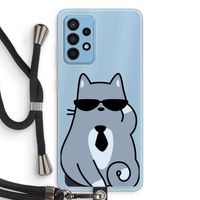 Cool cat: Samsung Galaxy A52 Transparant Hoesje met koord