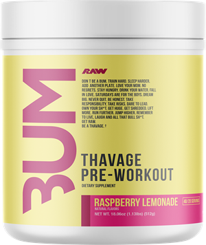 RAW CBUM Thavage Pre-workout Raspberry Lemonade (20 servings)