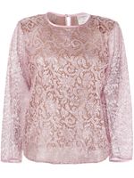 Saint Laurent Pre-Owned blouse en dentelle (années 1980) - Rose - thumbnail