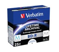 Verbatim 43823 M-Disc Blu-ray 25 GB 5 stuk(s) Jewelcase Bedrukbaar - thumbnail