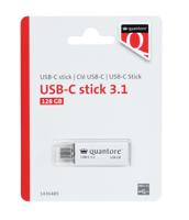 Usb stick 3.1 quantore usb-c 128gb zilver | 400 stuks