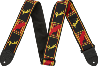 Fender Monogram, zwart/geel/rood 2" - thumbnail