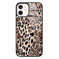 iPhone 12 glazen hardcase - Golden wildcat