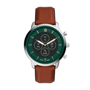 Horlogeband Fossil FTW7026 Leder Bruin 22mm