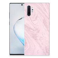 Samsung Galaxy Note 10 Plus TPU Siliconen Hoesje Marble Pink - Origineel Cadeau Vriendin