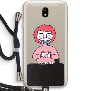 Hartje: Samsung Galaxy J7 (2017) Transparant Hoesje met koord