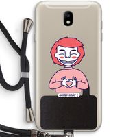 Hartje: Samsung Galaxy J7 (2017) Transparant Hoesje met koord