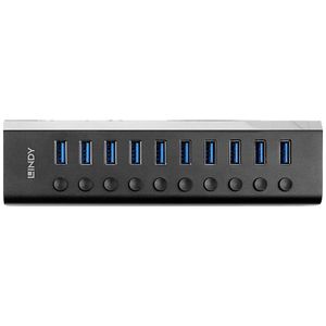 Lindy 43370 interface hub USB 3.2 Gen 1 (3.1 Gen 1) Type-B 5000 Mbit/s Zwart