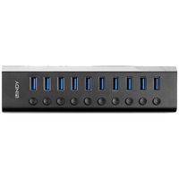 Lindy 43370 interface hub USB 3.2 Gen 1 (3.1 Gen 1) Type-B 5000 Mbit/s Zwart - thumbnail