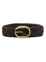 TOM FORD ceinture en daim à design tressé - Marron